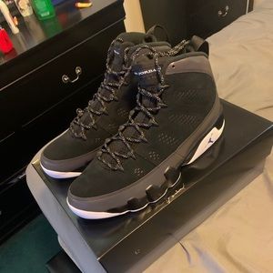 Jordan Black and Gray High-Top Sneakers